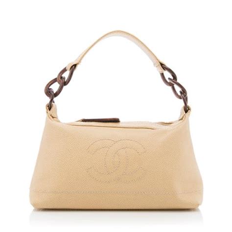 chanel cc wood chain shoulder bag